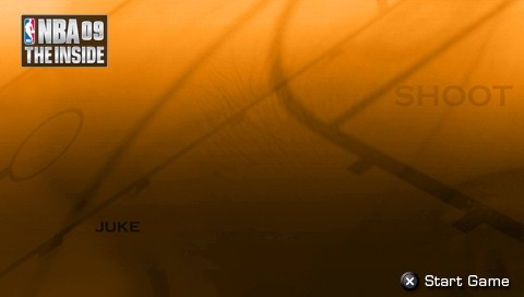 NBA 09 The Inside title screen for PSP